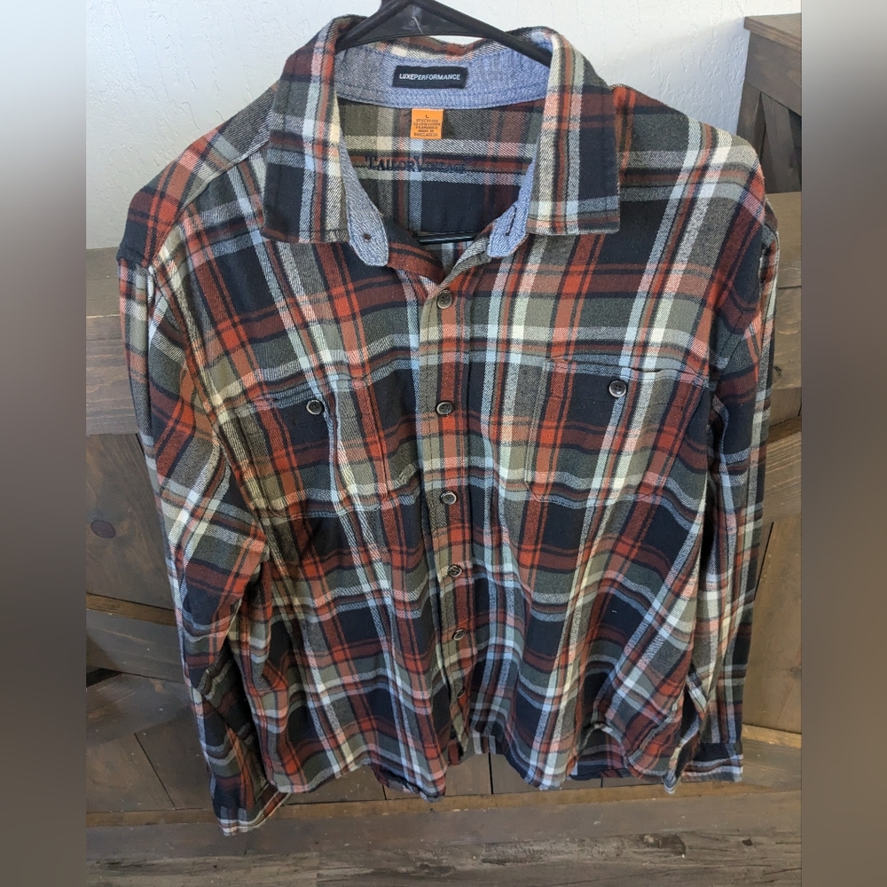 Mens Plaid Button Down Shirt